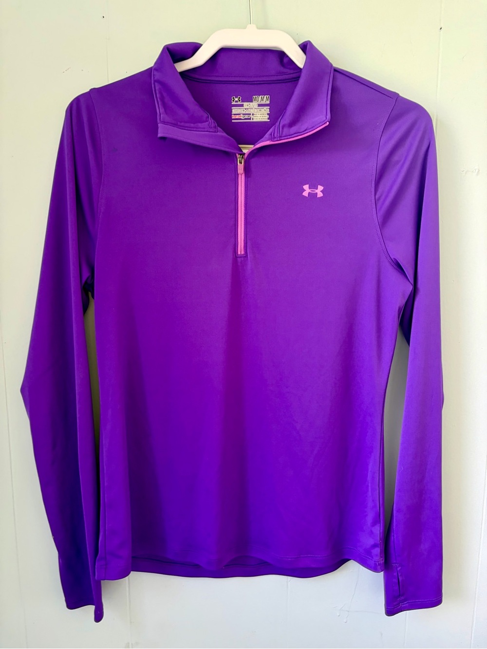Under Armour Purple Long-Sleeve 1/4 Zip Athletic Top